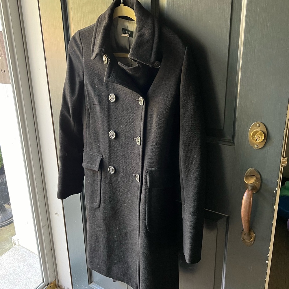 J Crew double breasted belted pea coat (size 4)
